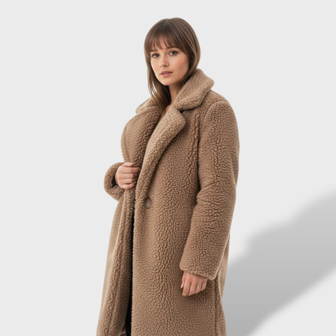Amelie | Eleganter Teddymantel für Damen lang 5