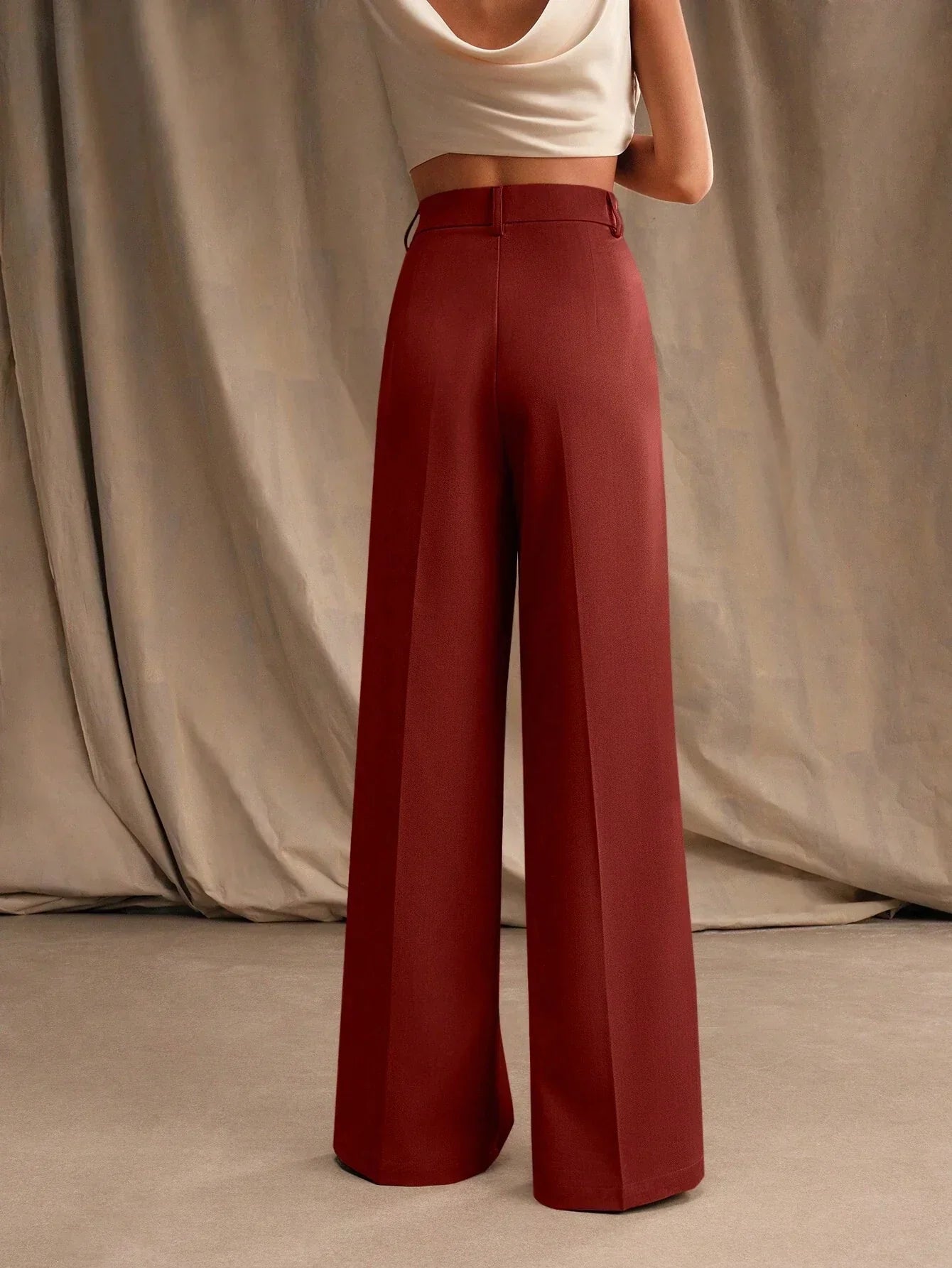 Clara | Elegante Stoffhose für Damen hochtailliert 11