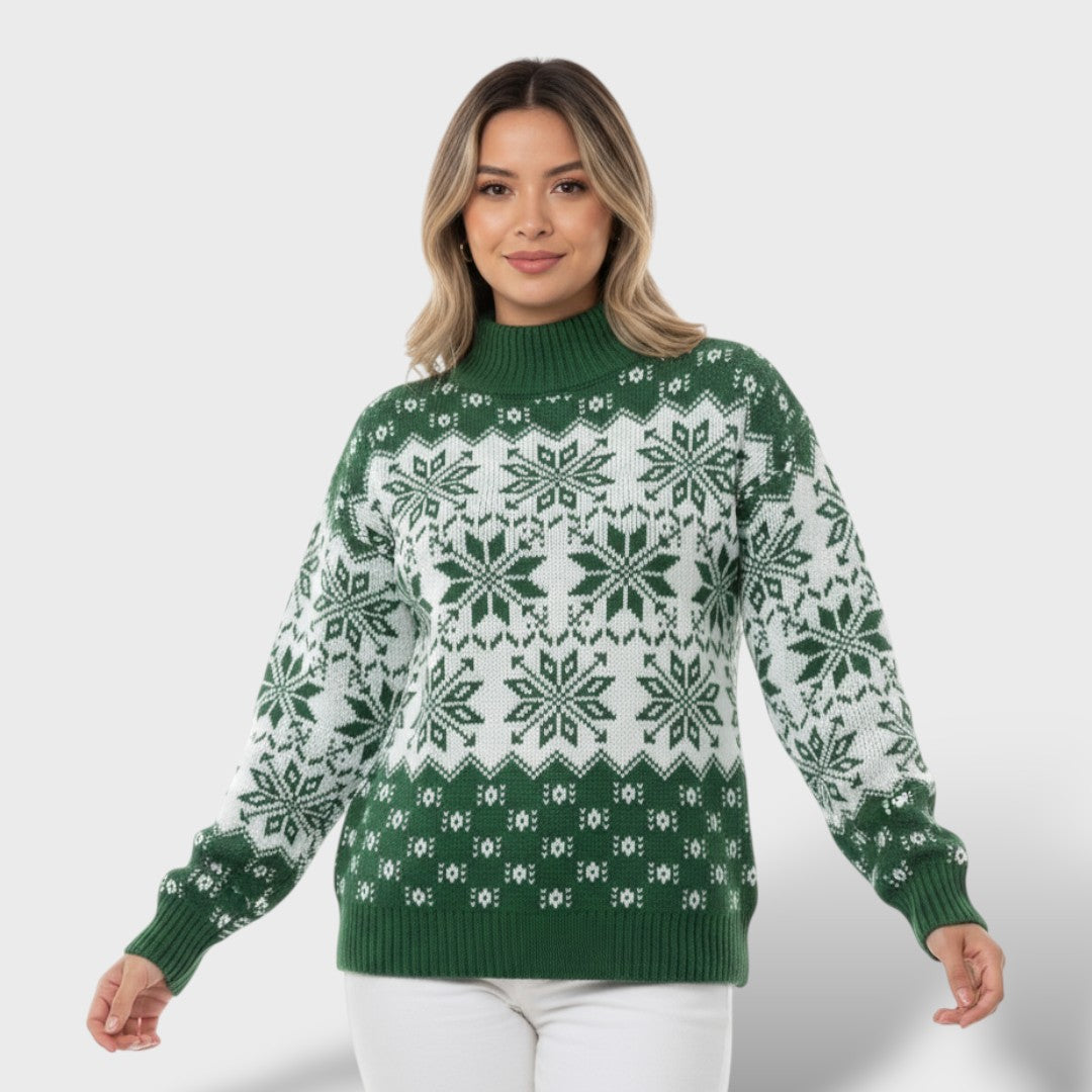 Clara | Eleganter Weihnachtspullover für Damen warm 1