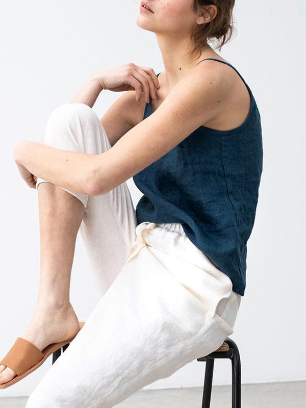 Damen Spaghetti-Träger Top mit eleganter Note