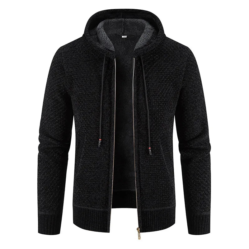 David | Lässige Strickjacke Herren mit Kapuze sommer 9