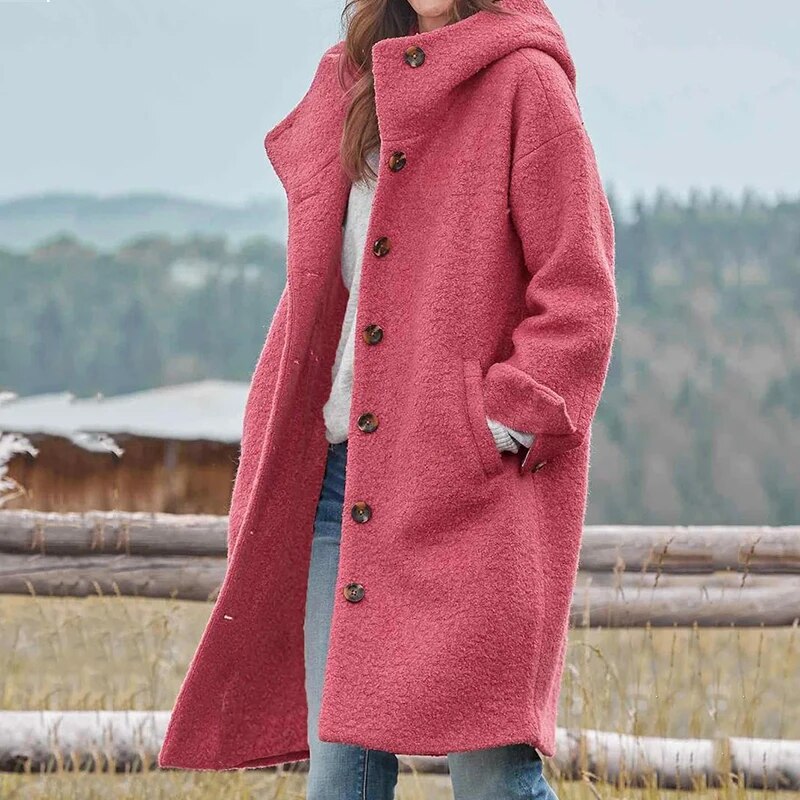 Heidi | Eleganter Fleece-Wintermantel für Damen lang 4