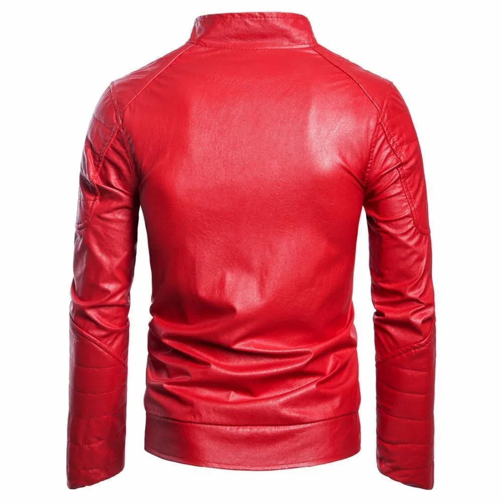 Herren Lederjacke mit Diamantmuster