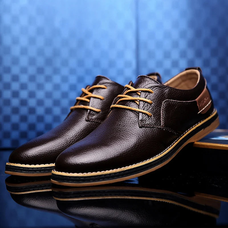 Herren Schnürschuhe aus Leder im klassischen Brogue-Stil