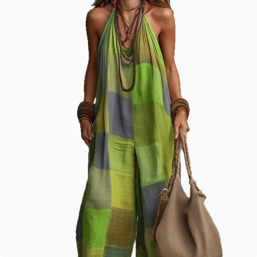 Lara | Boho Patchwork Jumpsuit