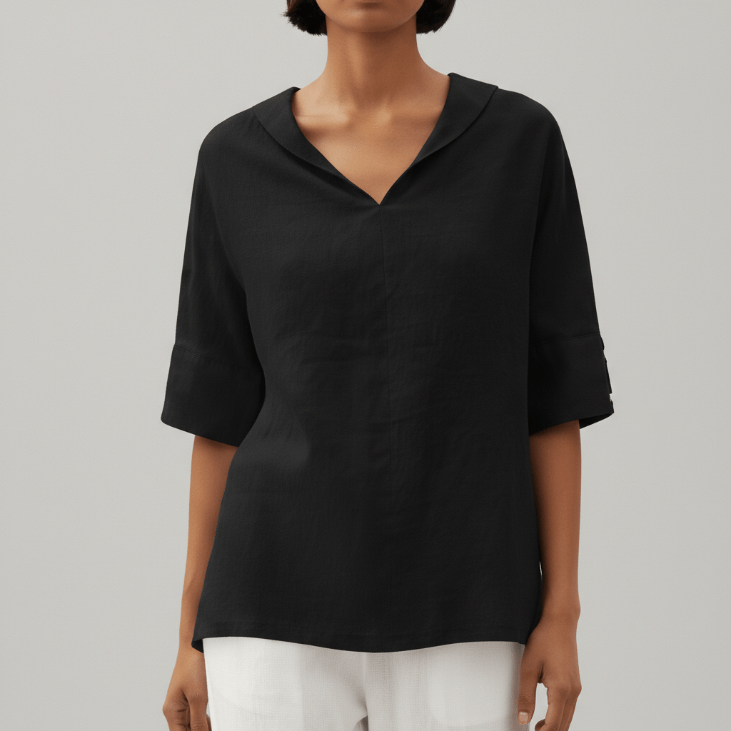 Caroline | Lockeres Damen Shirt in Leinenoptik