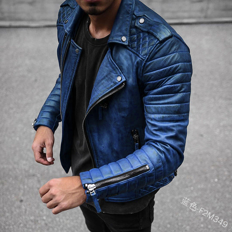 Enzo | Markante Lederjacke aus Kunstleder für Herren