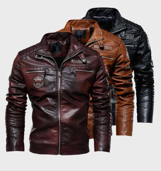 Marco | Zeitlose Lederjacke aus Kunstleder für Herren