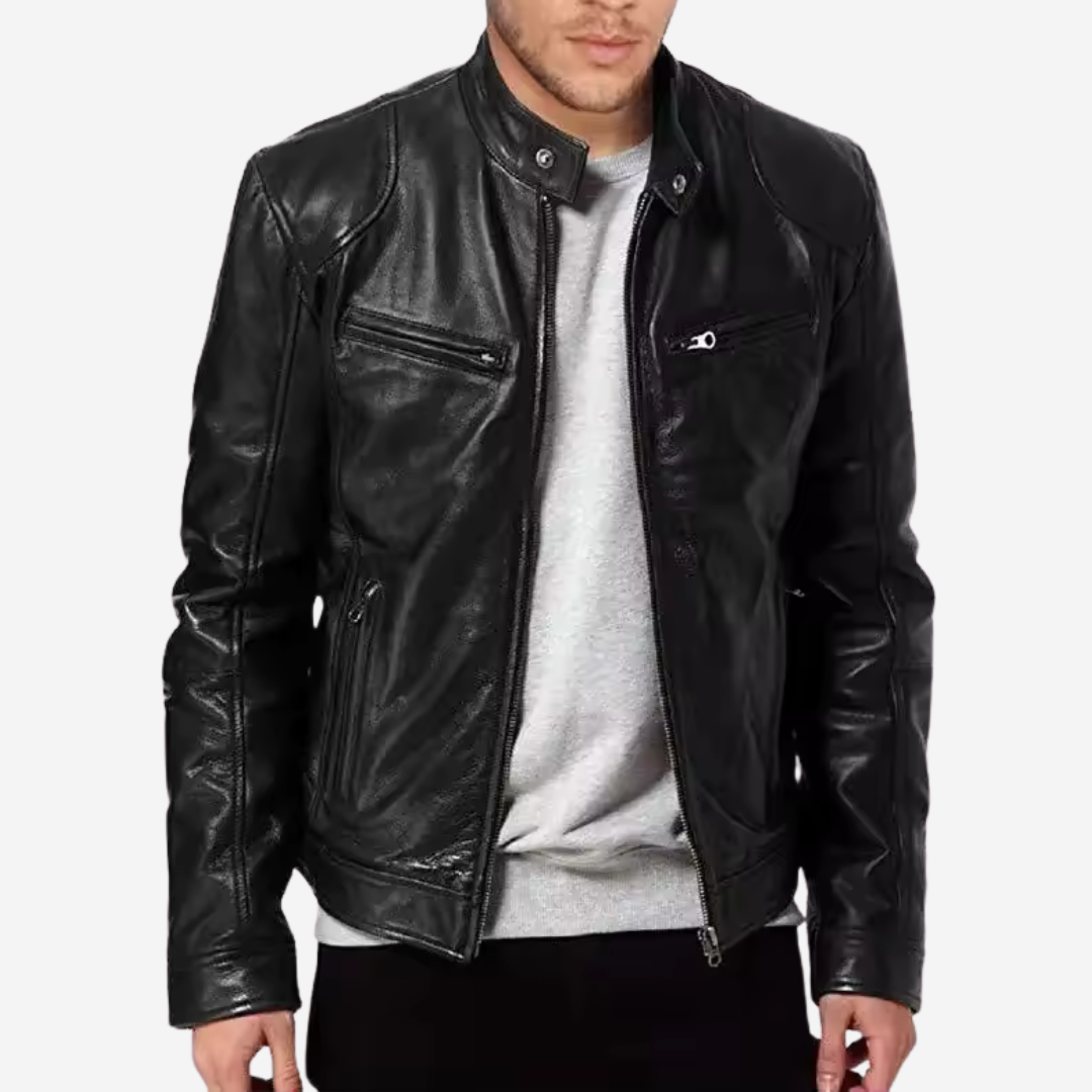 Rafael | Lässige Lederjacke aus Kunstleder für Herren