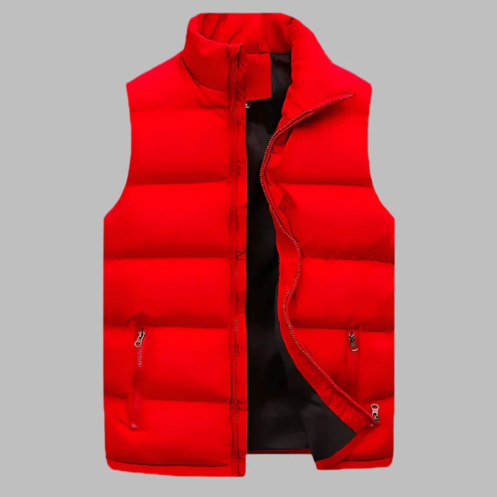 Silvan | Gepolsterte Herrenweste mit Stehkragen und Zipper