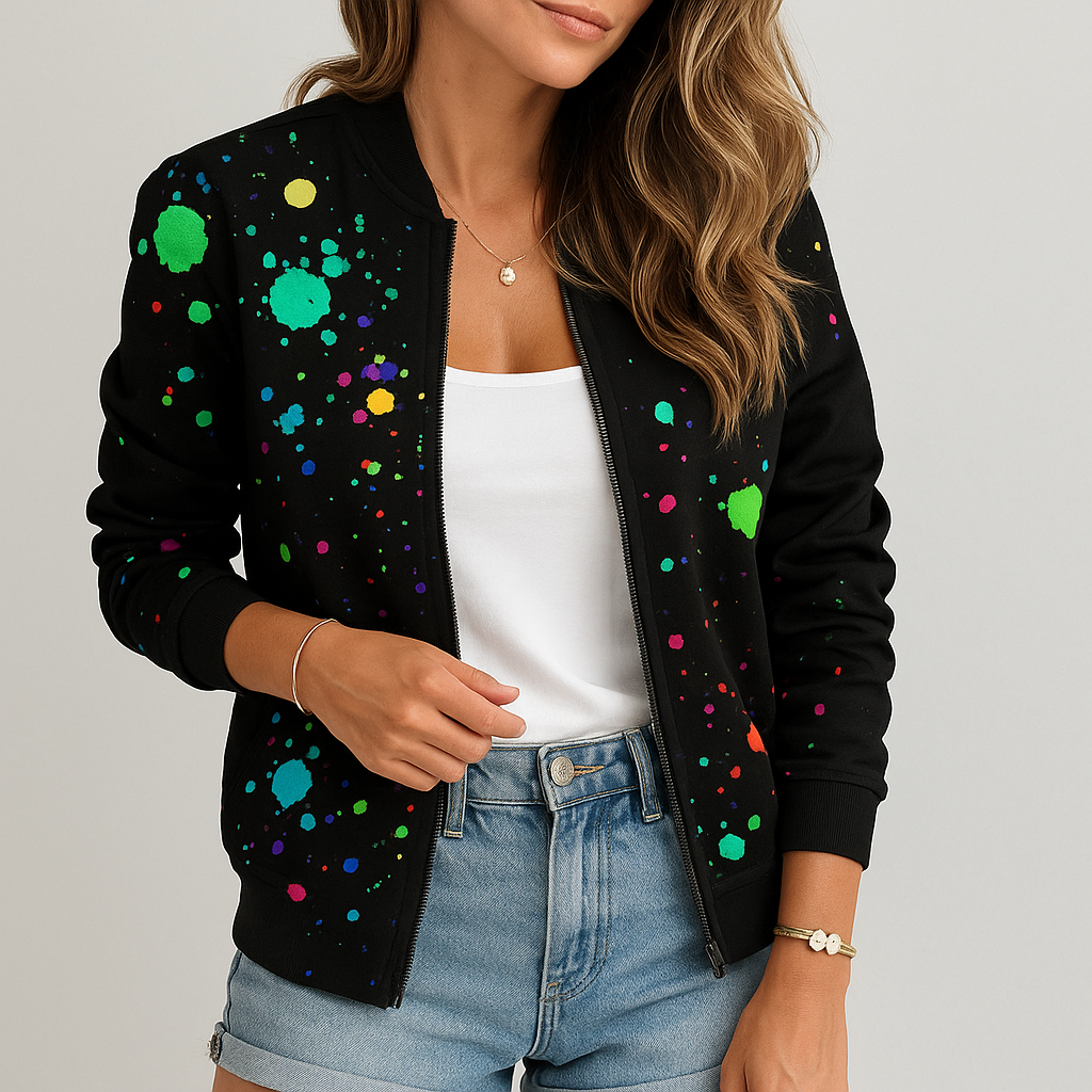 Amelie | Elegante Bomberjacke für Damen floral