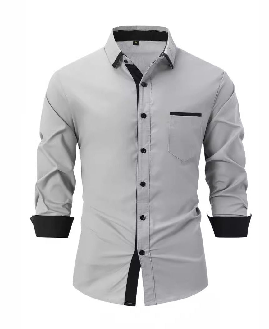 Elian | Elegantes Hemd mit Kontrastdetails für Herren