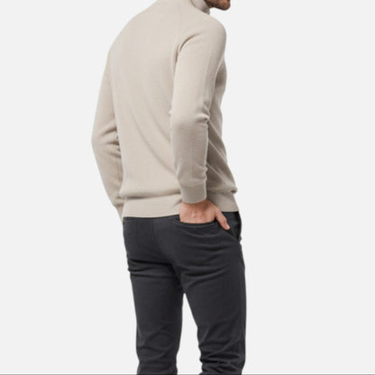 Valerio | Stilvoller Feinstrick Pullover mit Reissverschlusskragen für Herren