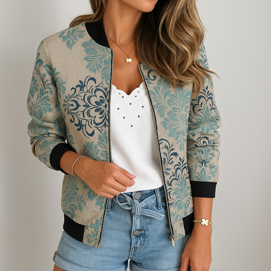 Amelie | Elegante Bomberjacke für Damen floral