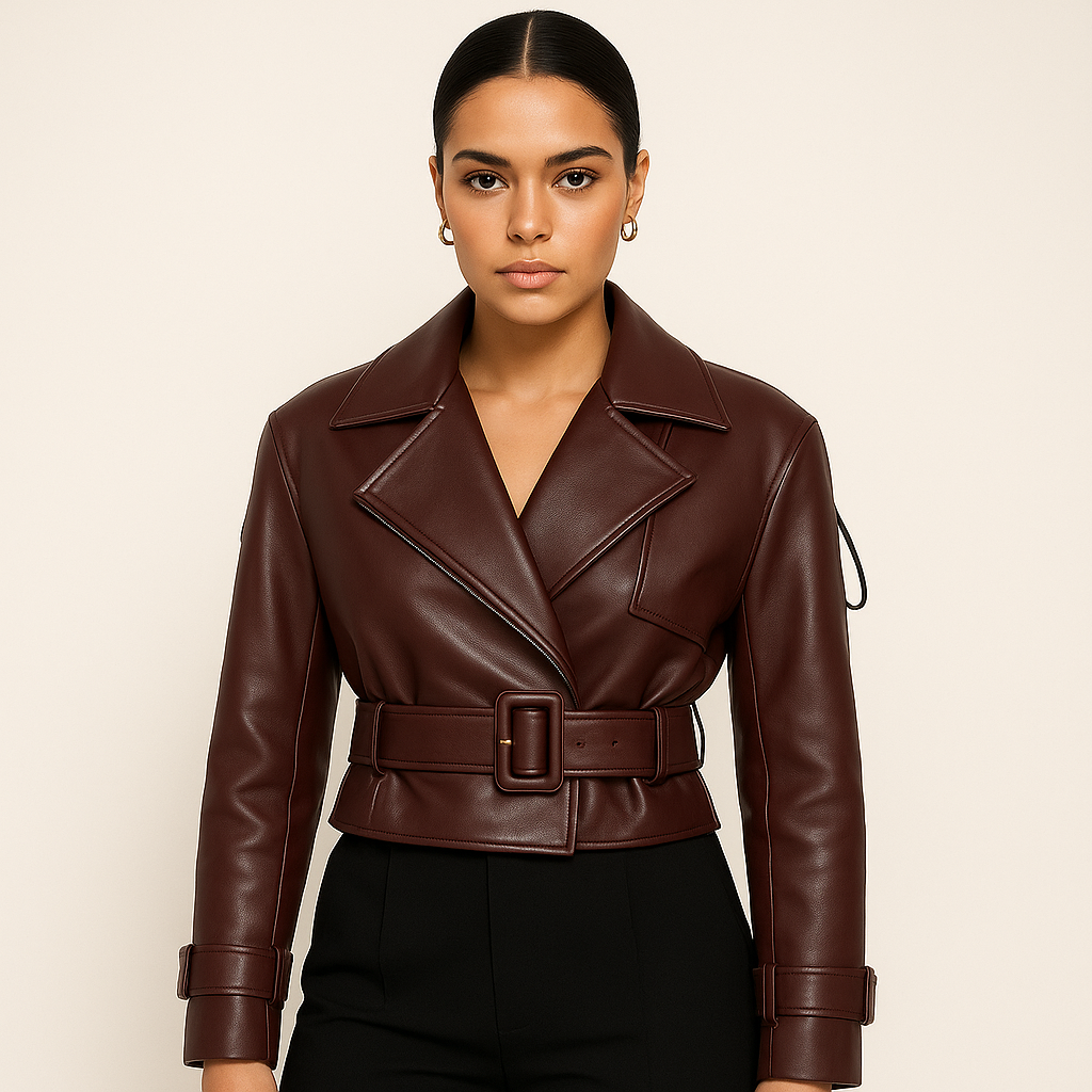 Amelie | Elegante Lederjacke für Damen kurz 2