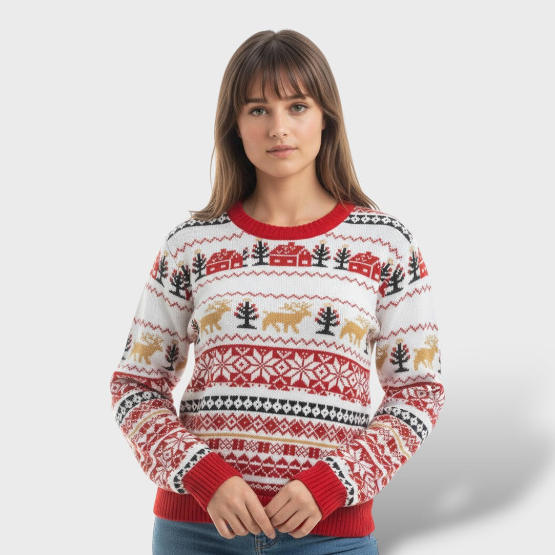 Amelie | Warmer Weihnachtspullover für Damen gemütlich 0