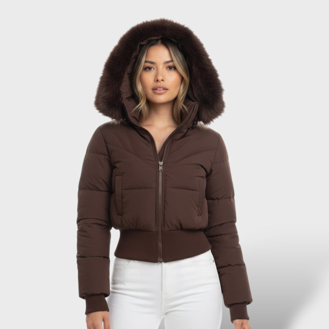Clara | Elegante Kurzjacke für Damen mit Kapuze 0