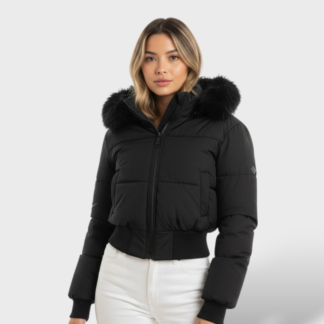 Clara | Elegante Kurzjacke für Damen mit Kapuze 2