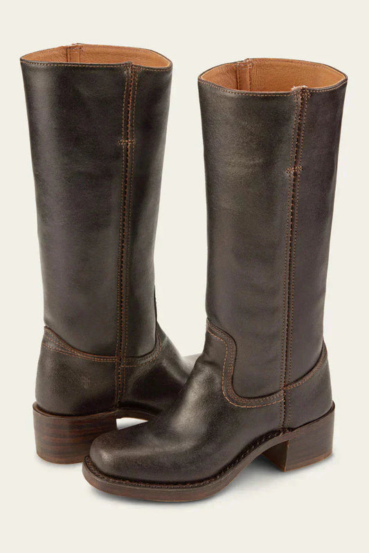 Clara | Eleganter Lederstiefel für Damen Blockabsatz 0