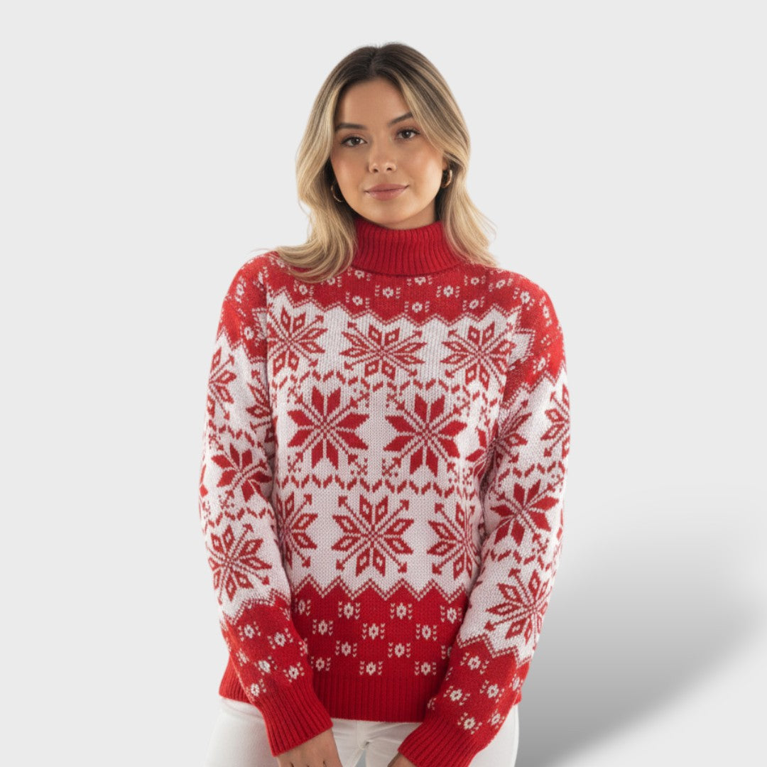 Clara | Eleganter Weihnachtspullover für Damen warm 0