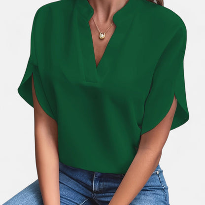 Damen Bluse mit Ausgestellten Ärmeln