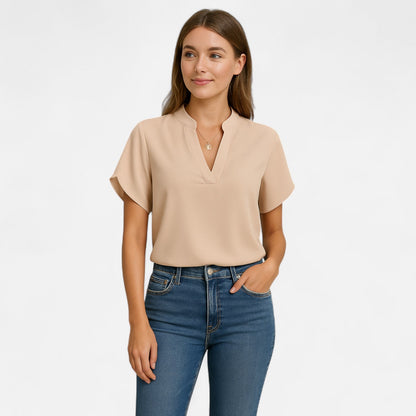 Damen Bluse mit Ausgestellten Ärmeln
