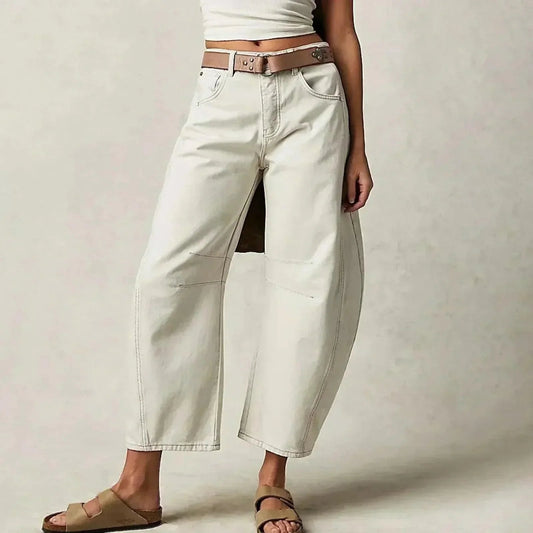 Damen High-Waisted Weite Jeans mit elegantem Schnitt