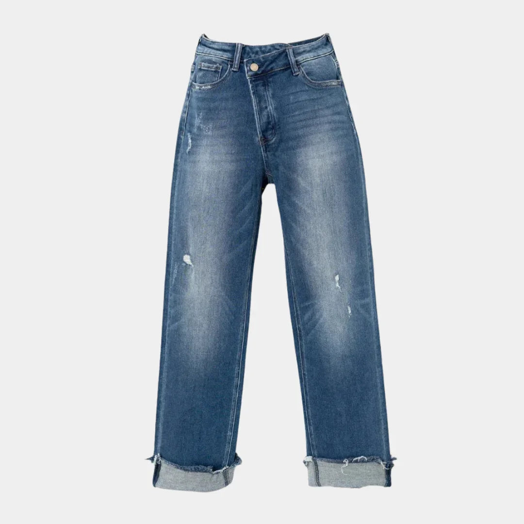 Damen Jeans mit lässigem Schnitt und modernem Design
