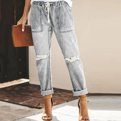 Damen Jogginghose Denim mit elastischem Bund