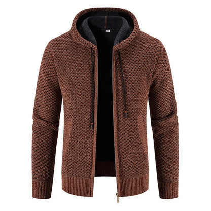 David | Lässige Strickjacke Herren mit Kapuze sommer 3