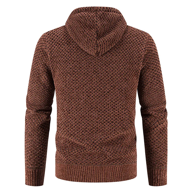 David | Lässige Strickjacke Herren mit Kapuze sommer 4