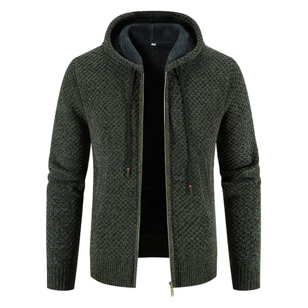 David | Lässige Strickjacke Herren mit Kapuze sommer 5