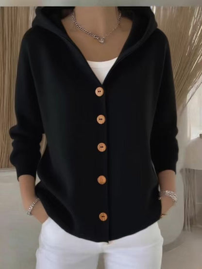 Felicia | Bequeme Strickjacke für Damen mit Kapuze