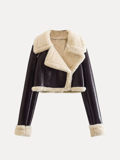 Hanna | Elegante Lederjacke für Damen mit Shearling-Kragen 7
