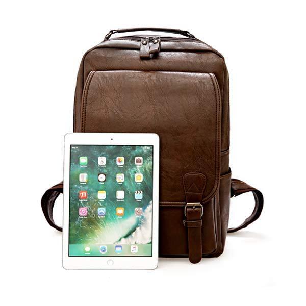 Herren Retro Leder Rucksack