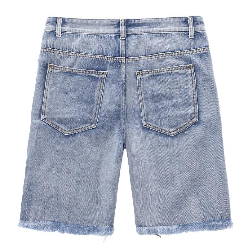 Herren Ripped Denim Shorts mit Vintage-Charme