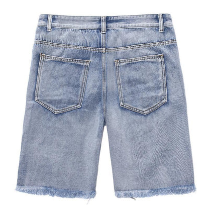 Herren Ripped Denim Shorts mit Vintage-Charme