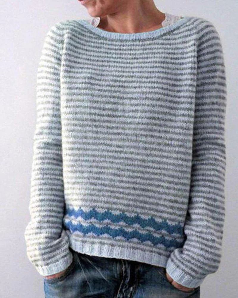 Lina Pullover Bunt – Gemütlicher Norweger Strickpullover