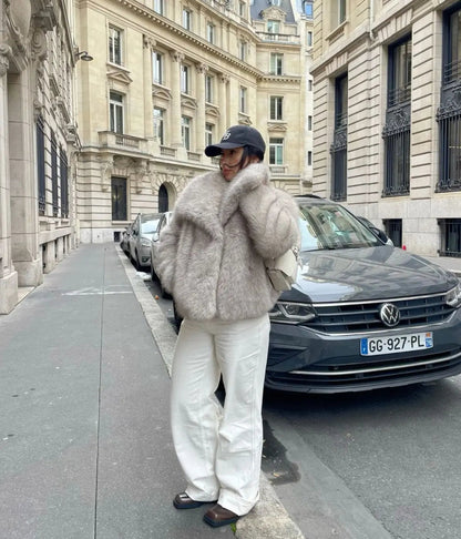 Macy | Stilvolle Kunstfell-Jacke für Damen winter 8