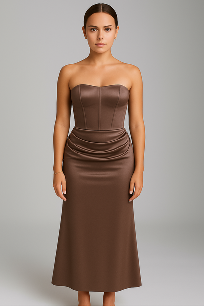 Maxi Kleid für Damen mit Korsett Stil