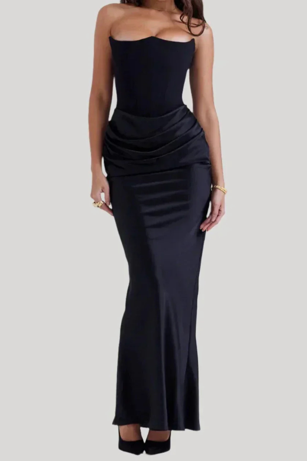 Maxi Kleid für Damen mit Korsett Stil