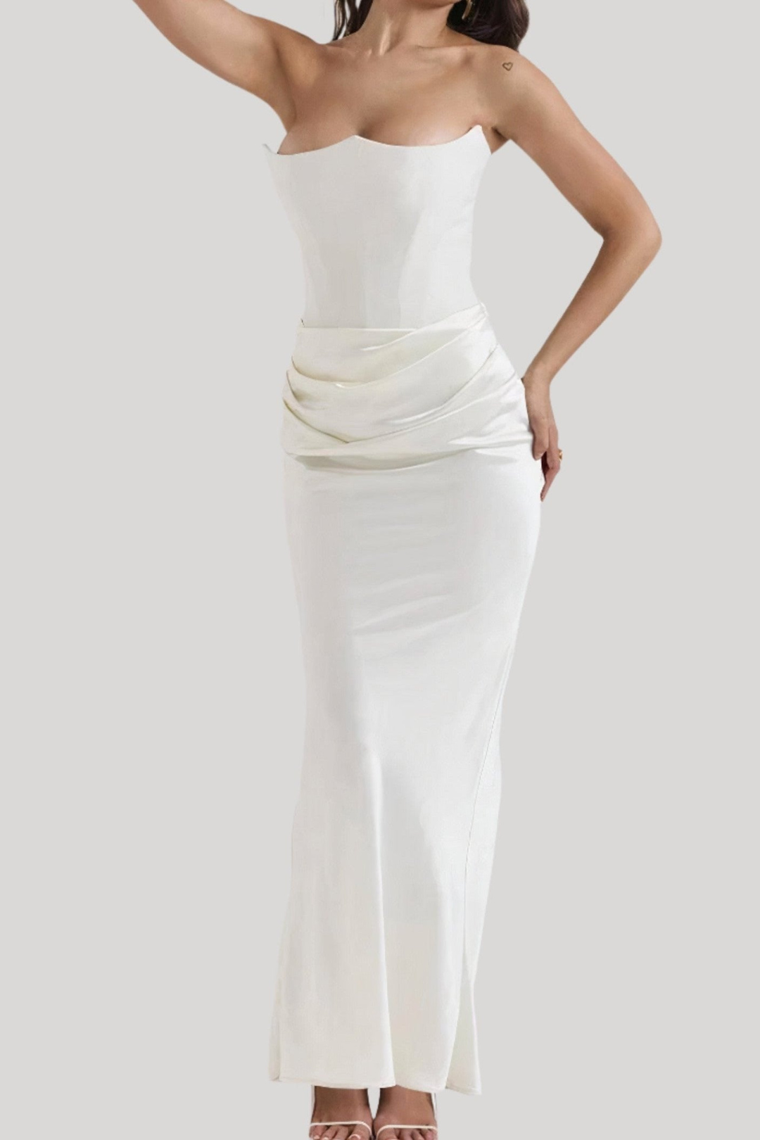 Maxi Kleid für Damen mit Korsett Stil