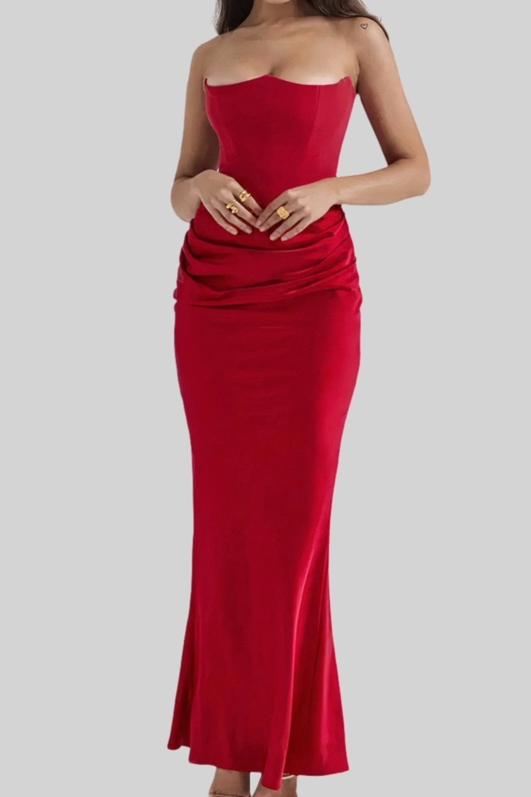 Maxi Kleid für Damen mit Korsett Stil