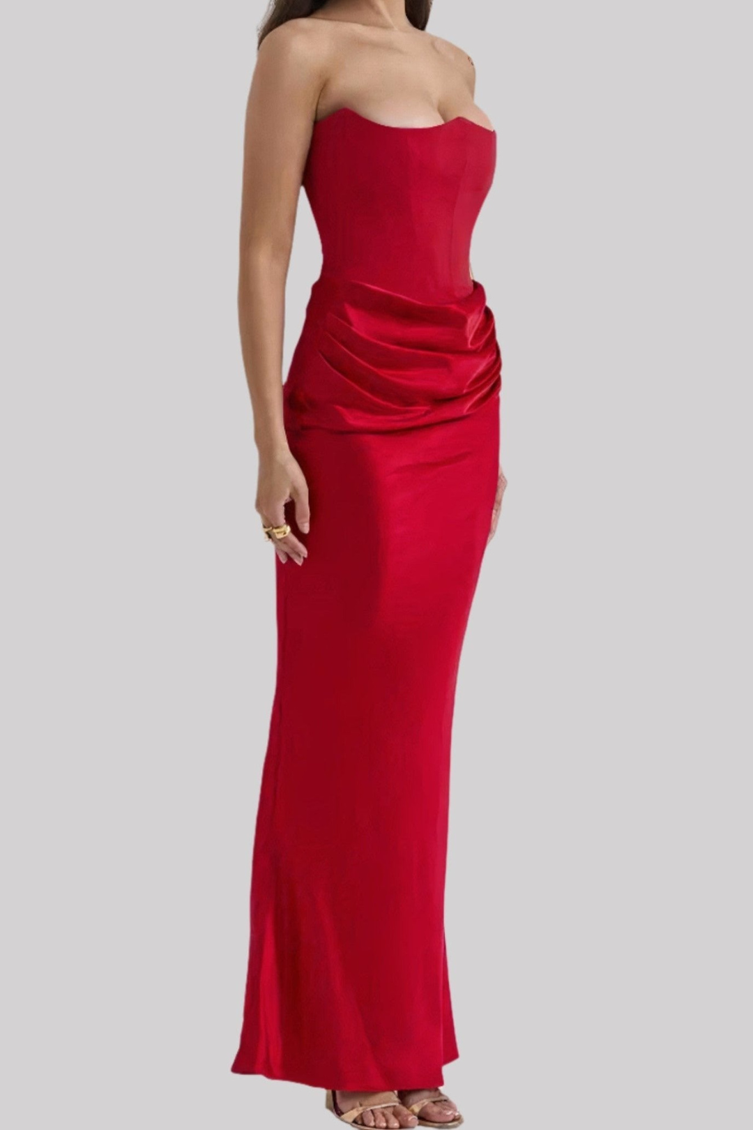 Maxi Kleid für Damen mit Korsett Stil