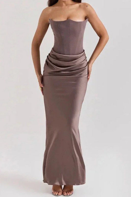 Maxi Kleid für Damen mit Korsett Stil