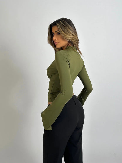 Roxana | Elegantes Spitzenoberteil für Damen langarm 3