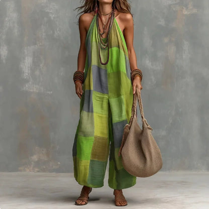 Lara | Boho Patchwork Jumpsuit