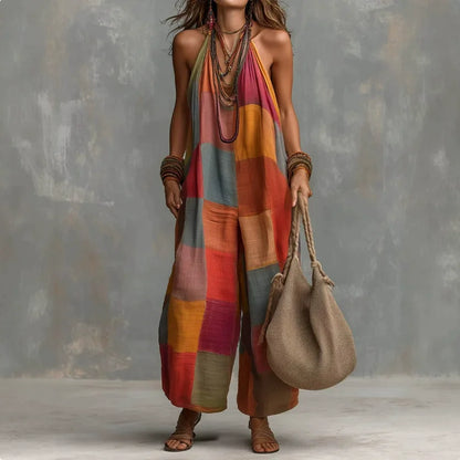 Lara | Boho Patchwork Jumpsuit