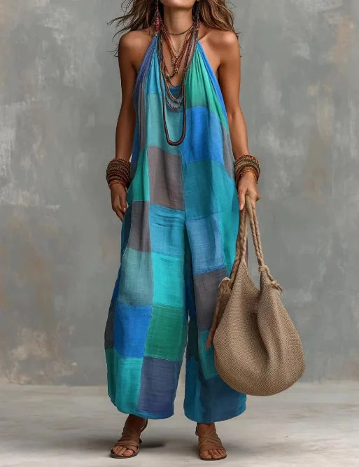 Lara | Boho Patchwork Jumpsuit