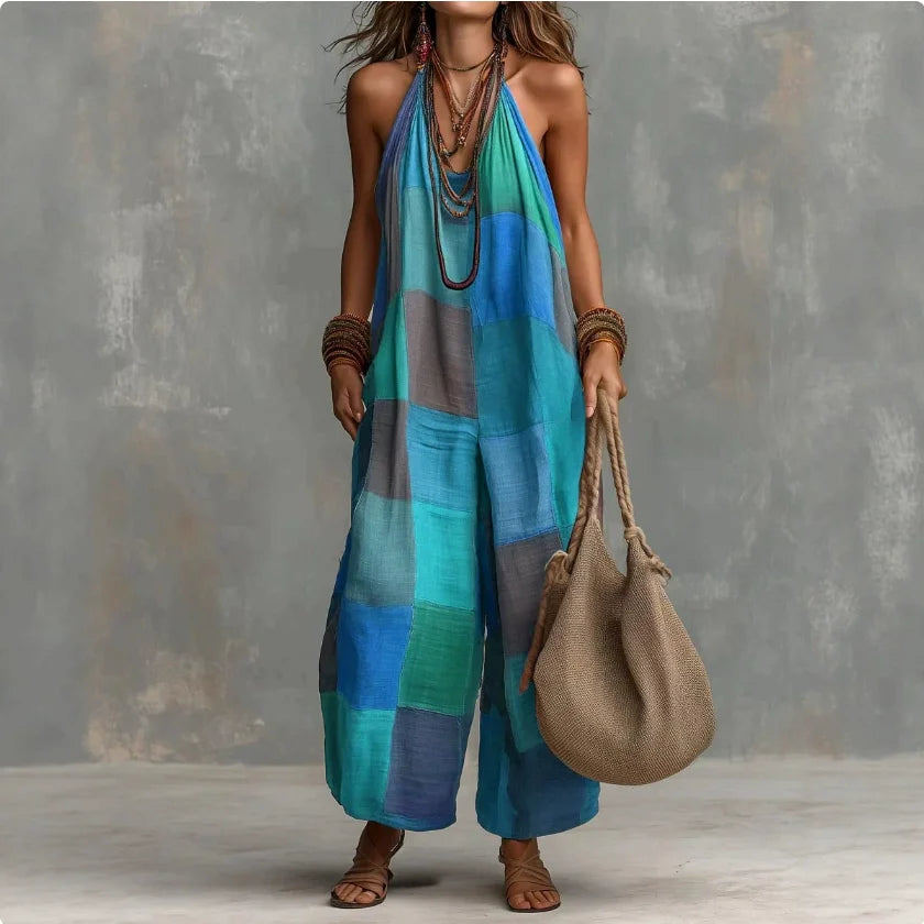 Lara | Boho Patchwork Jumpsuit